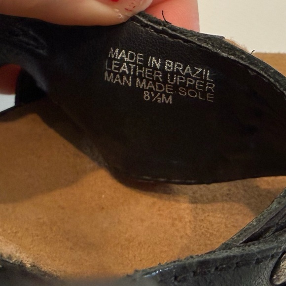 Vintage Michael Kors Black Leather Wedge Sandals - Picture 10 of 10